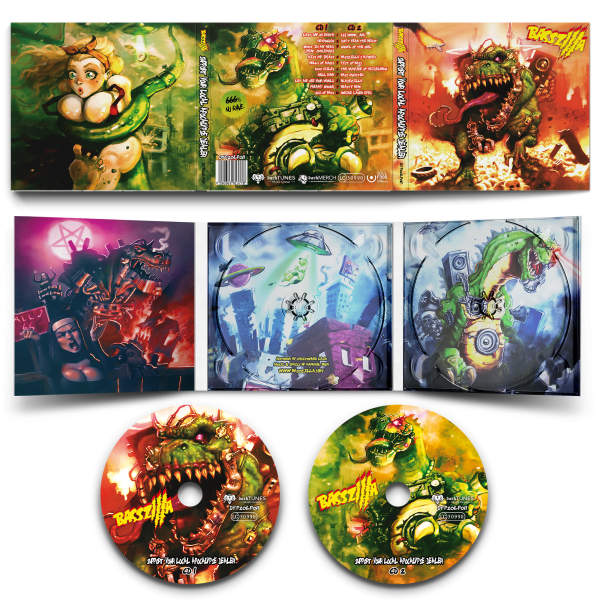 Bundle Girly - BASSZILLA - Support Your Local Apocalypse Dealer (Lim. 2CDs Digipak + T-Shirt)