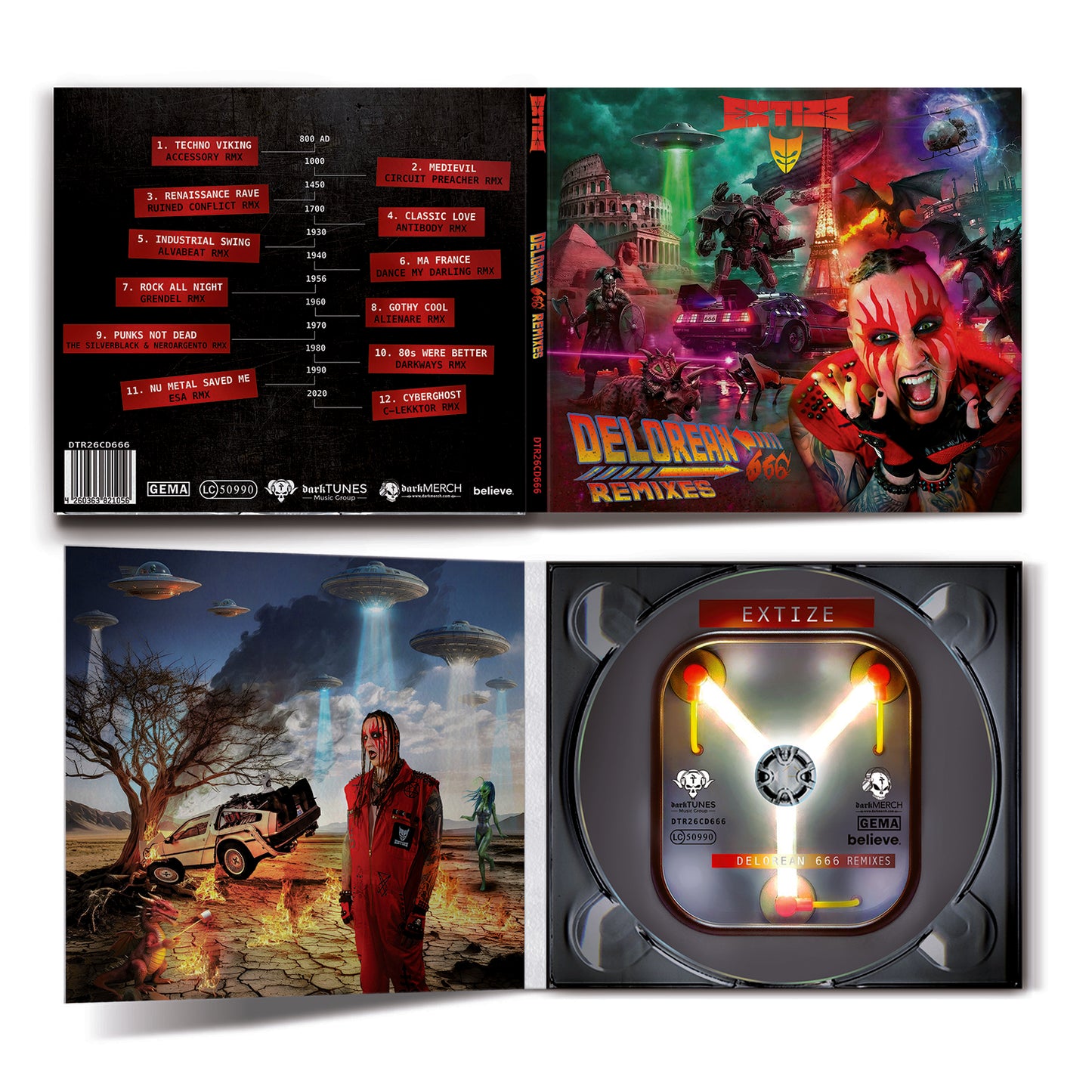 EXTIZE - DeLorean 666 Remixes (Lim. Digipac CD)