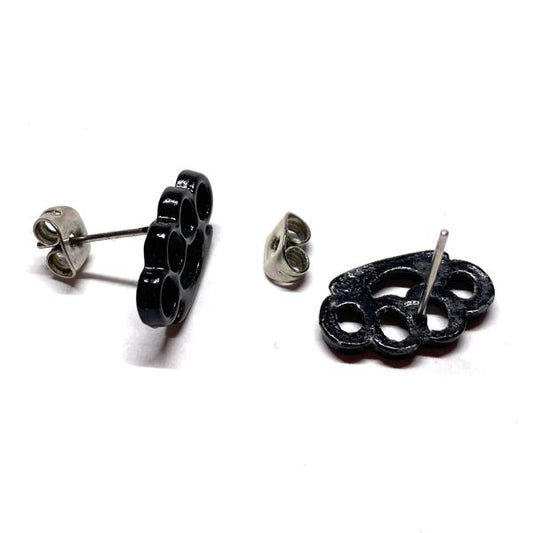 Earrings - Black Brass Knuckles