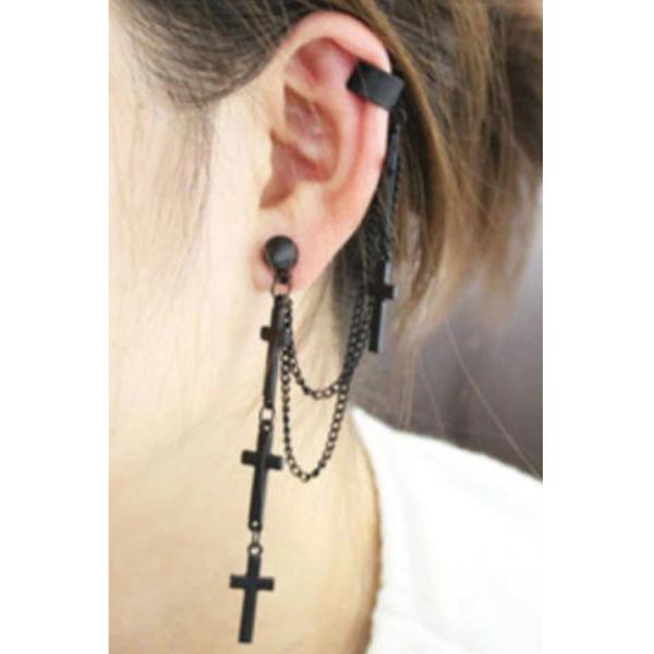 Ohrring - Crosses Chain