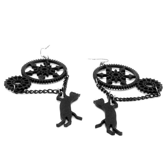 Earrings - Mechanic Cats