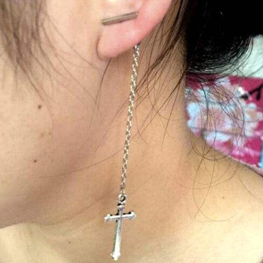 Earrings - Necromantic Cross