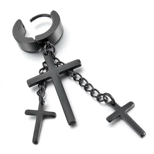 Earring - Dark Tricross