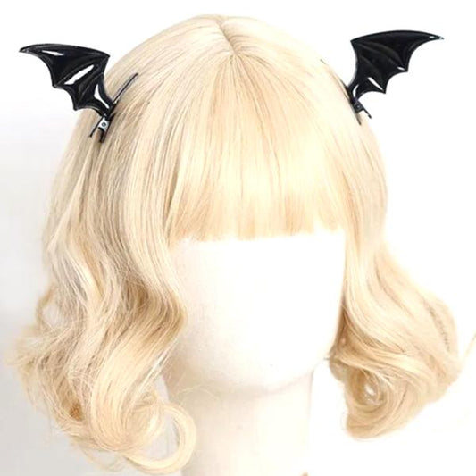 Hairclip - Bat Wings Black