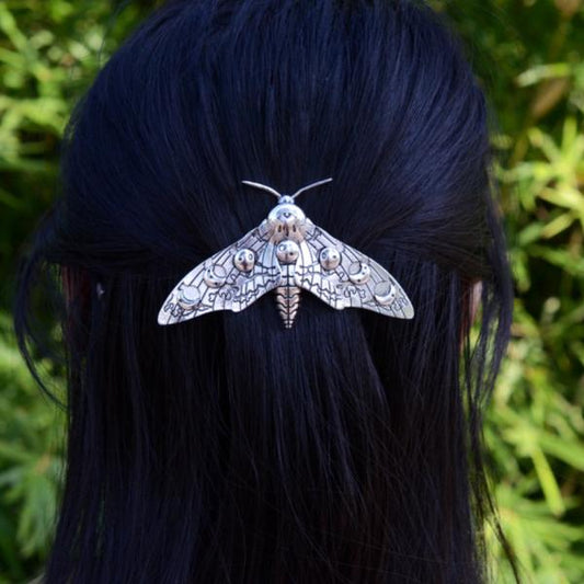 Hairclip - Black Moth
