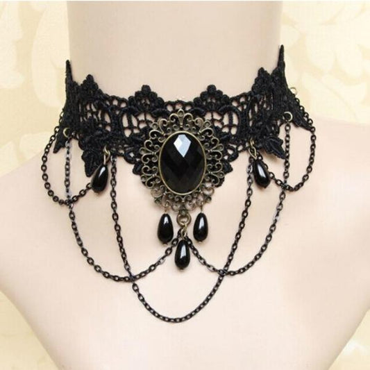 Necklace - Victorian Lace Agatha