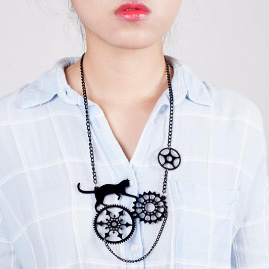 Necklace - Mechanic Cat