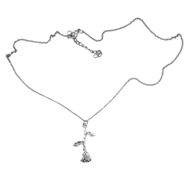 Necklace - Silver Rose