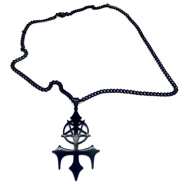 Necklace - Vampire Cross Black