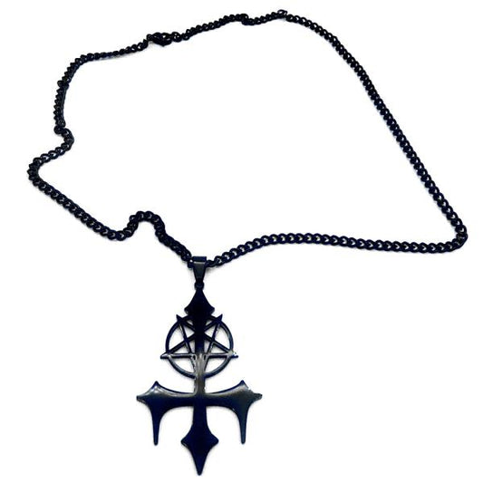 Necklace - Vampire Cross Black
