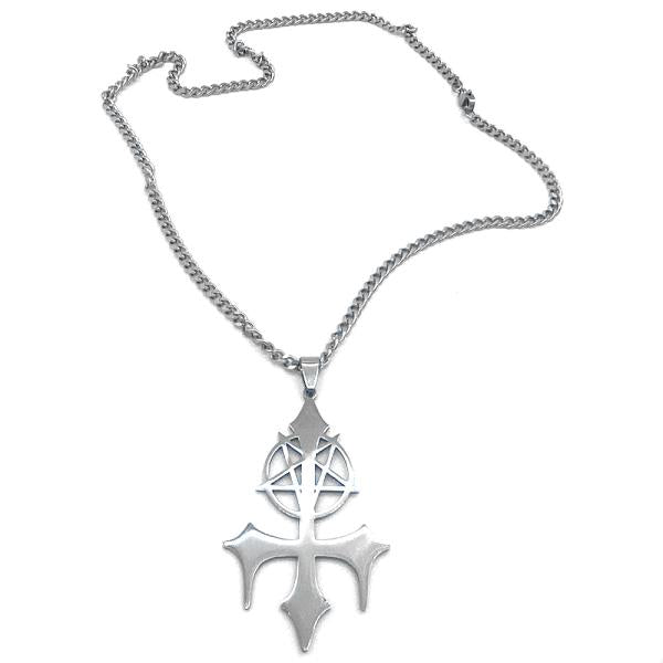 Necklace - Vampire Cross Silver