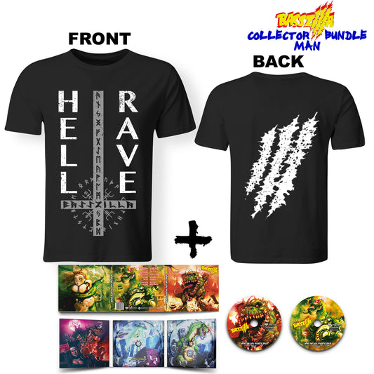 Bundle Man - BASSZILLA - Support Your Local Apocalypse Dealer (Lim. 2CDs Digipak + T-Shirt)