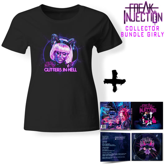 Bundle Girly - FREAK INJECTION - Daddy Is The Devil - Violet Edition (Lim. Digipak + T-Shirt