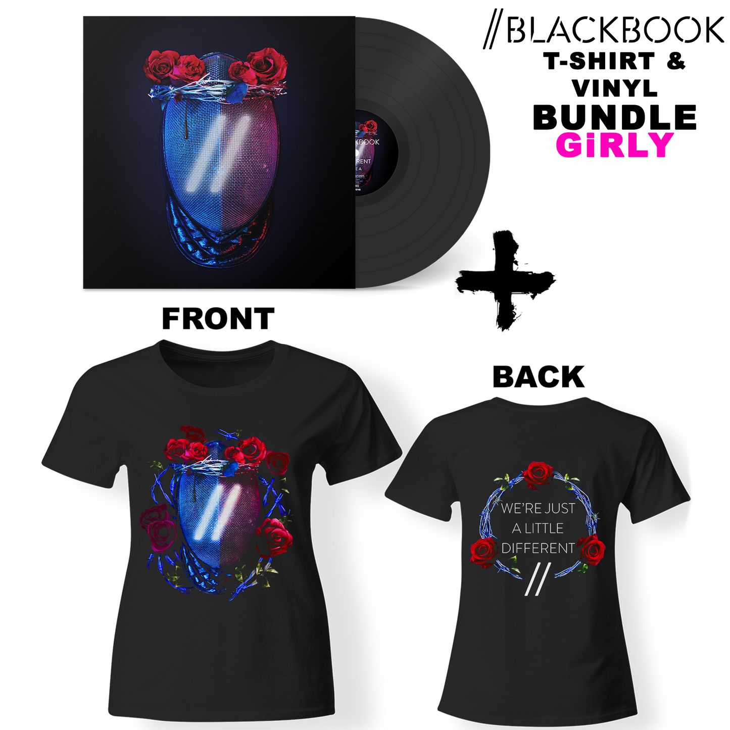 Bundle Girly - BLACKBOOK - Different (Lim 12" Vinyl LP + Girly Shirt)