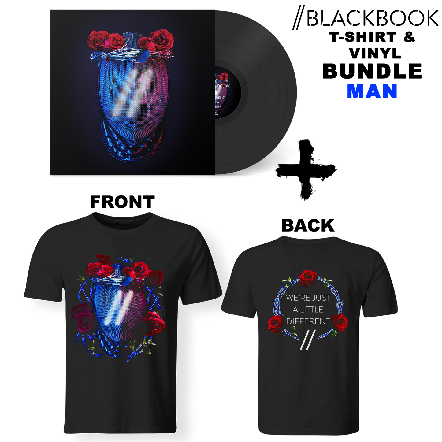 Bundle Man - BLACKBOOK - Different (Lim. 12" Vinyl LP + T-Shirt)