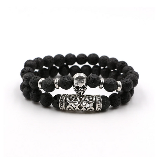 Bracelet - Black Lava Skull
