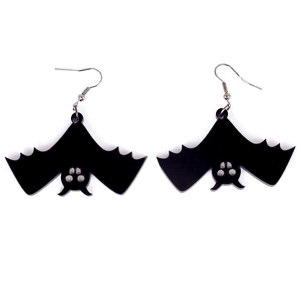 Earrings - Black Bats