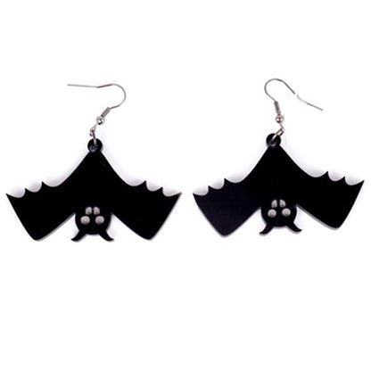 Earrings - Black Bats