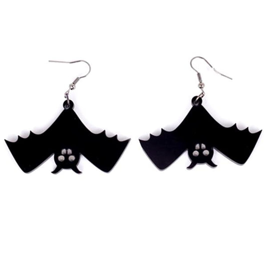 Earrings - Black Bats