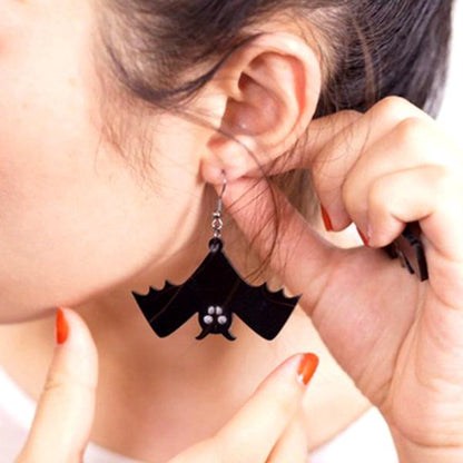 Earrings - Black Bats