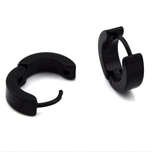Earrings - Black Rings