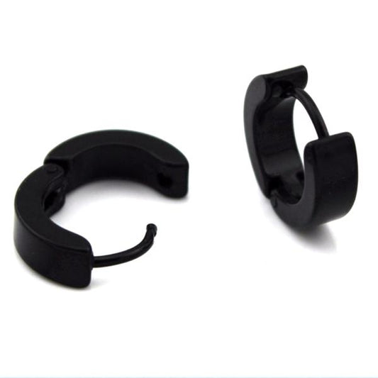 Earrings - Black Rings