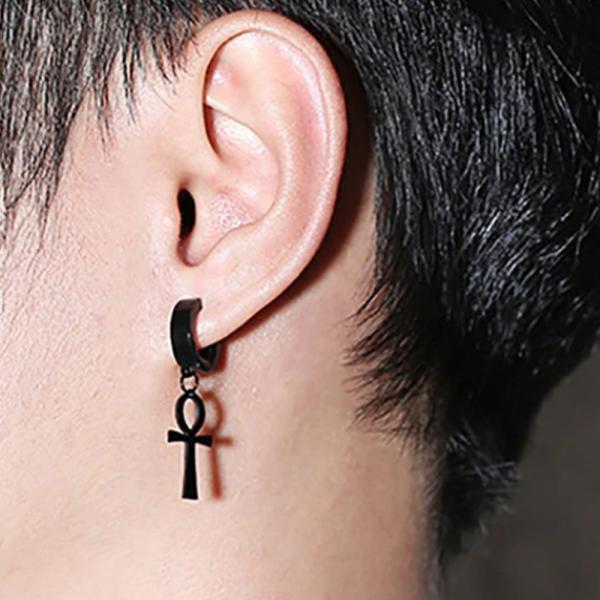 Earring - Dark Ankh