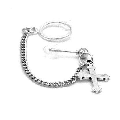 Earring - Gothic Cross Chain