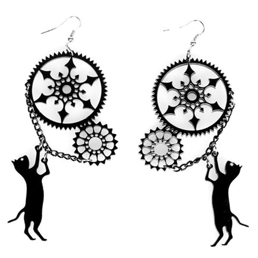 Earrings - Mechanic Cats