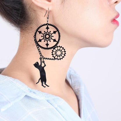 Earrings - Mechanic Cats