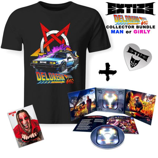Bundle Girly - EXTIZE - DeLorean 666 (Lim. Digipac CD + Collector T-Shirt)