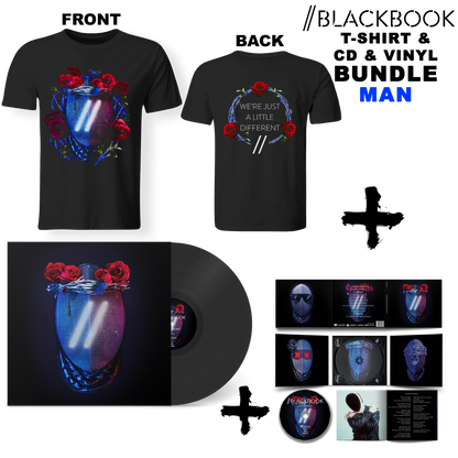 Bundle Man - BLACKBOOK - Different (Lim. Digipac CD + Lim. 12" Vinyl LP + T-Shirt)