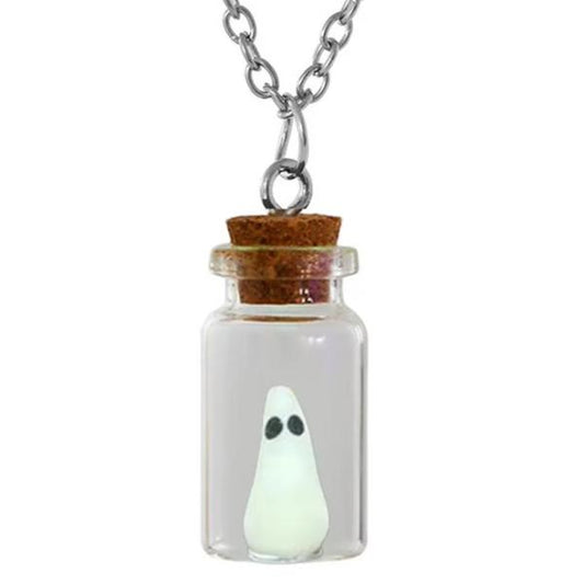 Necklace - Big ghost in a bottle