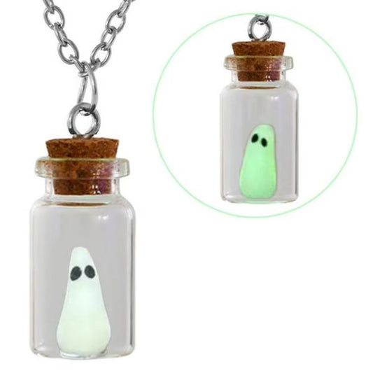 Necklace - Big ghost in a bottle