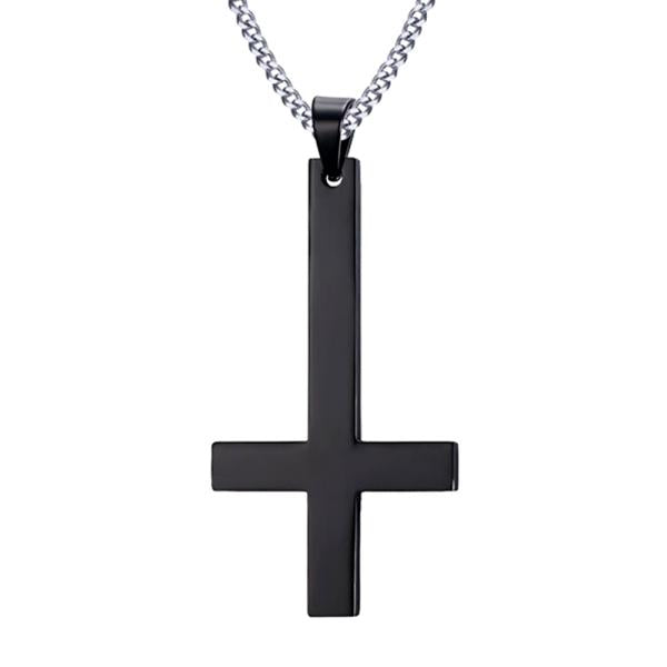 Halskette - Atheist Black Cross