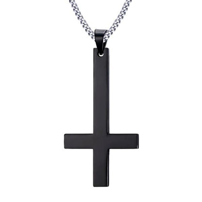 Halskette - Atheist Black Cross