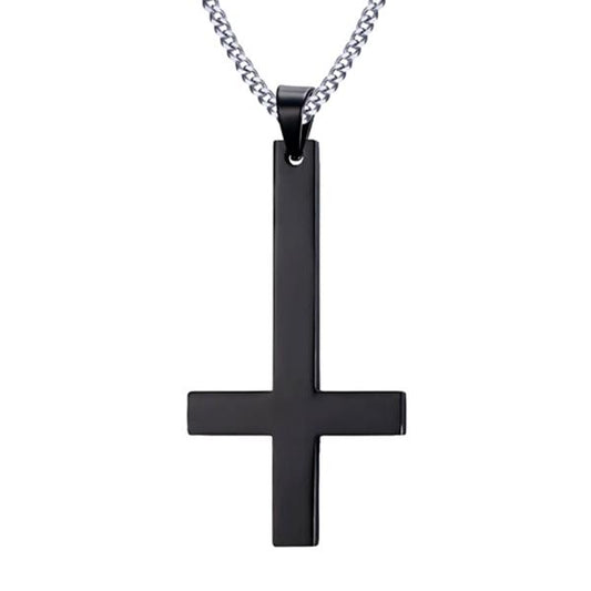 Halskette - Atheist Black Cross