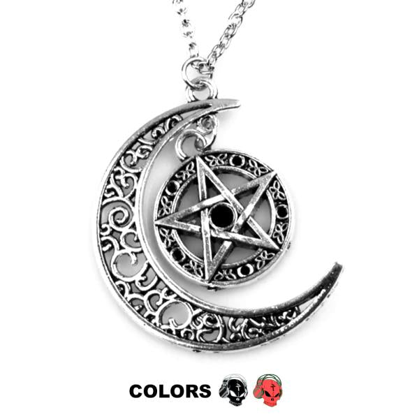  Halskette - Moon Pentagram