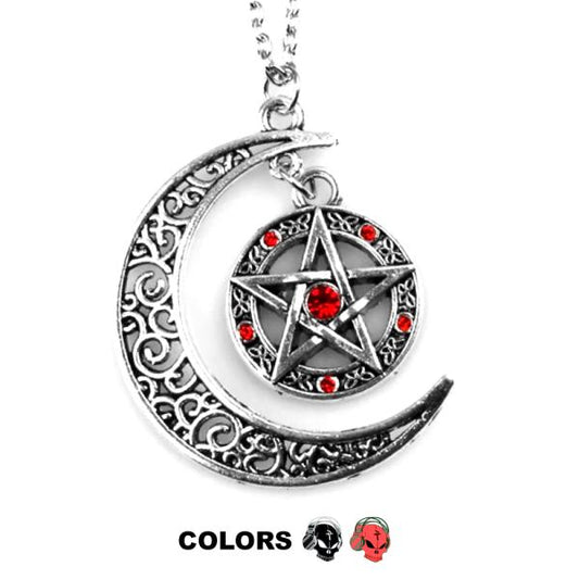  Halskette - Moon Pentagram