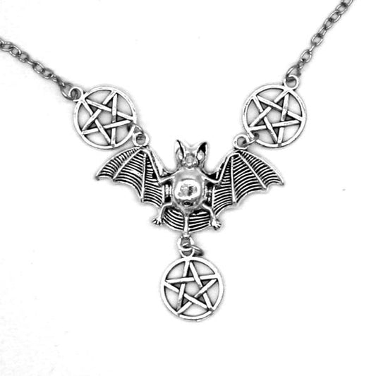 Halskette - Pentagram Bat