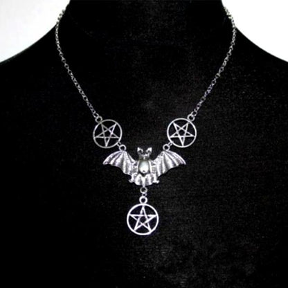 Halskette - Pentagram Bat