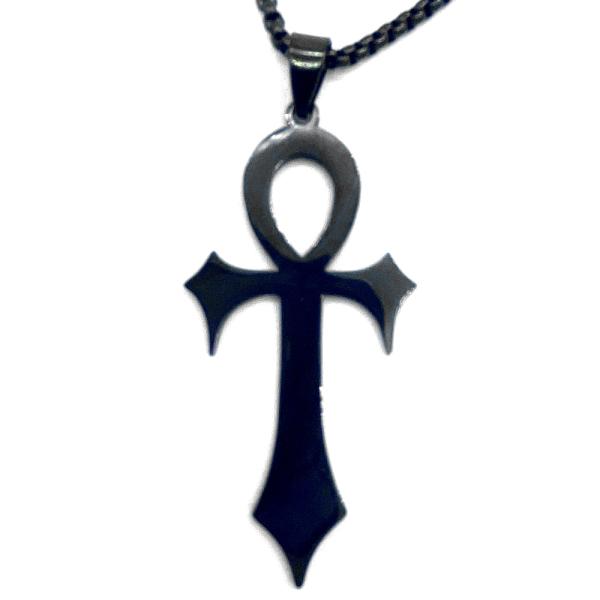 Halskette - Ankh Black