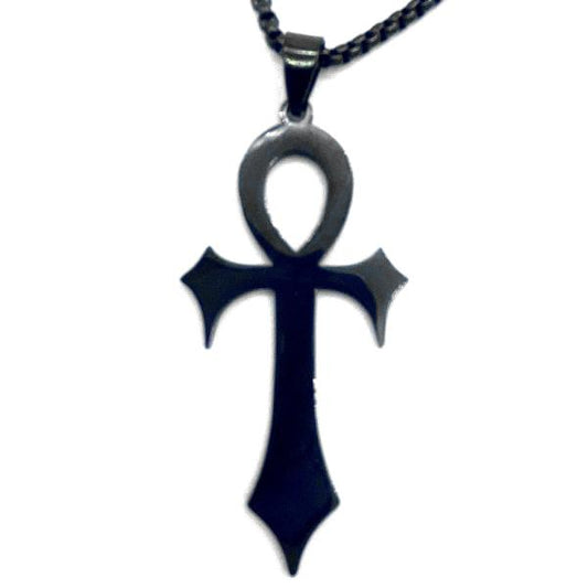 Halskette - Ankh Black