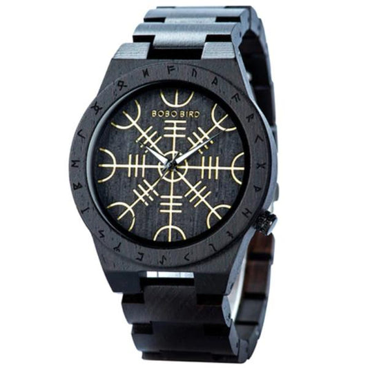 Armbanduhr - Viking Wood Black