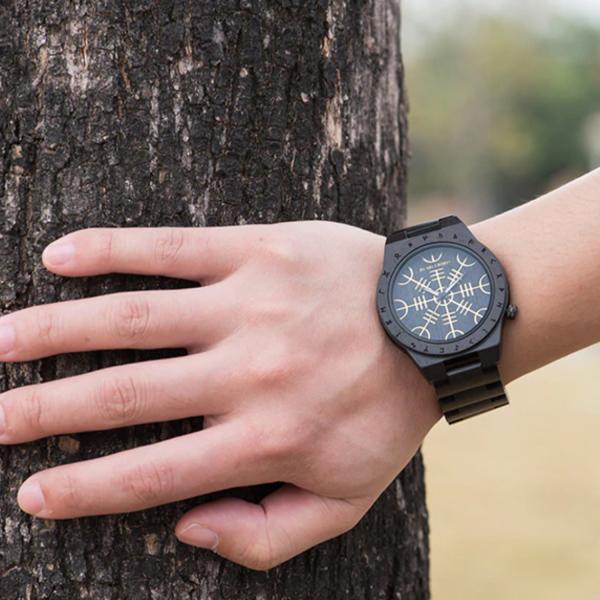 Armbanduhr - Viking Wood Black