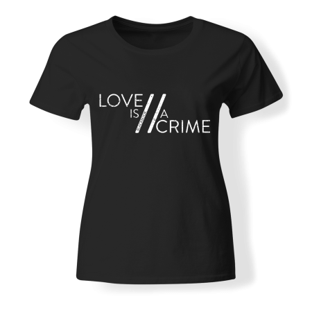 T-shirt Girly - BLACKBOOK - Love is a crime