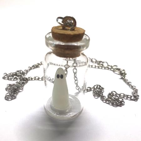 Necklace - Big ghost in a bottle