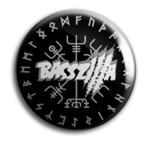 Button - BASSZILLA - Runes Black
